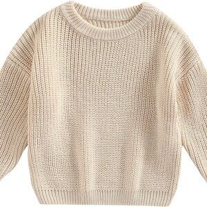 Stylish Unisex Baby Pullover Sweater - Warm Chunky Knit for 0-3 Months